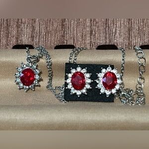 Vintage Style Gemstone Jewelry Set, BN